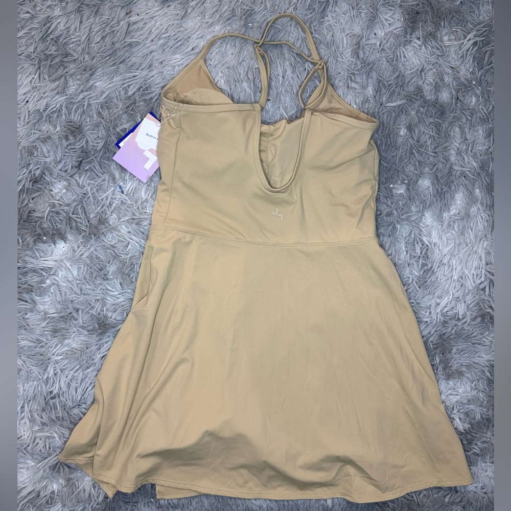 JoyLab Active Mini Dress With Built in Shorts - Tan Size Medium NWT - Picture 5 of 6